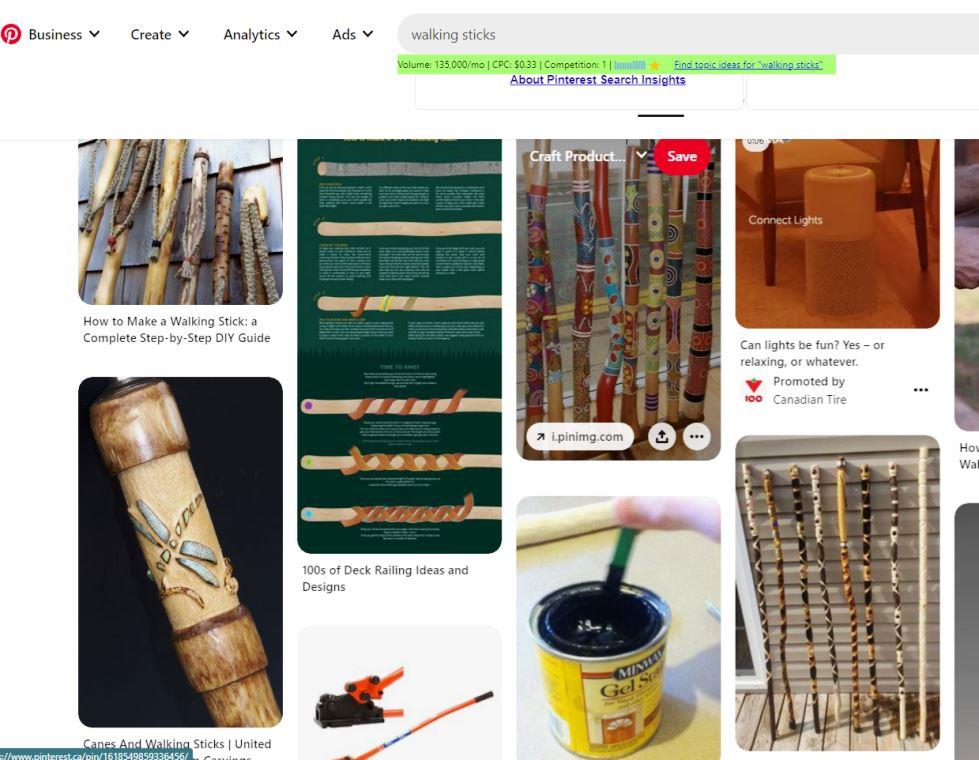 Walking stick product research